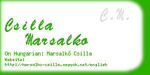 csilla marsalko business card